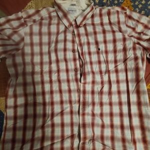 Carhartt Button Down, XXL, Red plaid